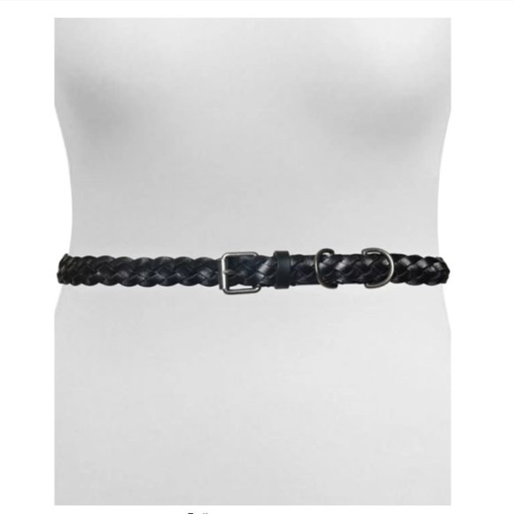 Frye Narrow Braided Leather Belt NWT